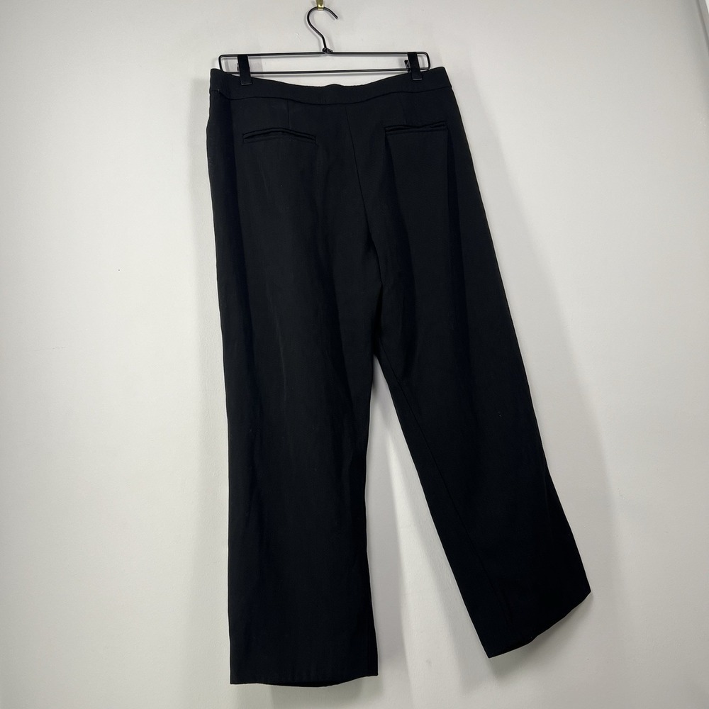 Derek Lam Wool Cropped Trousers Womens Size 8 Black Italian Fabric Tailored - Picture 13 of 15